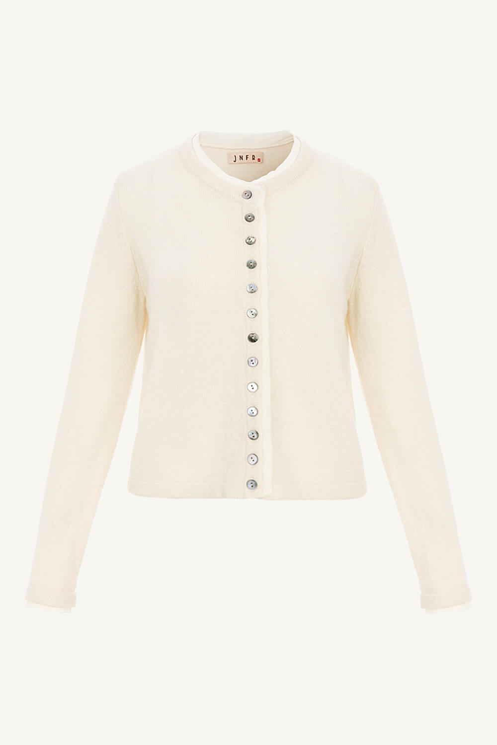 front 雪紡拼接羊毛衫