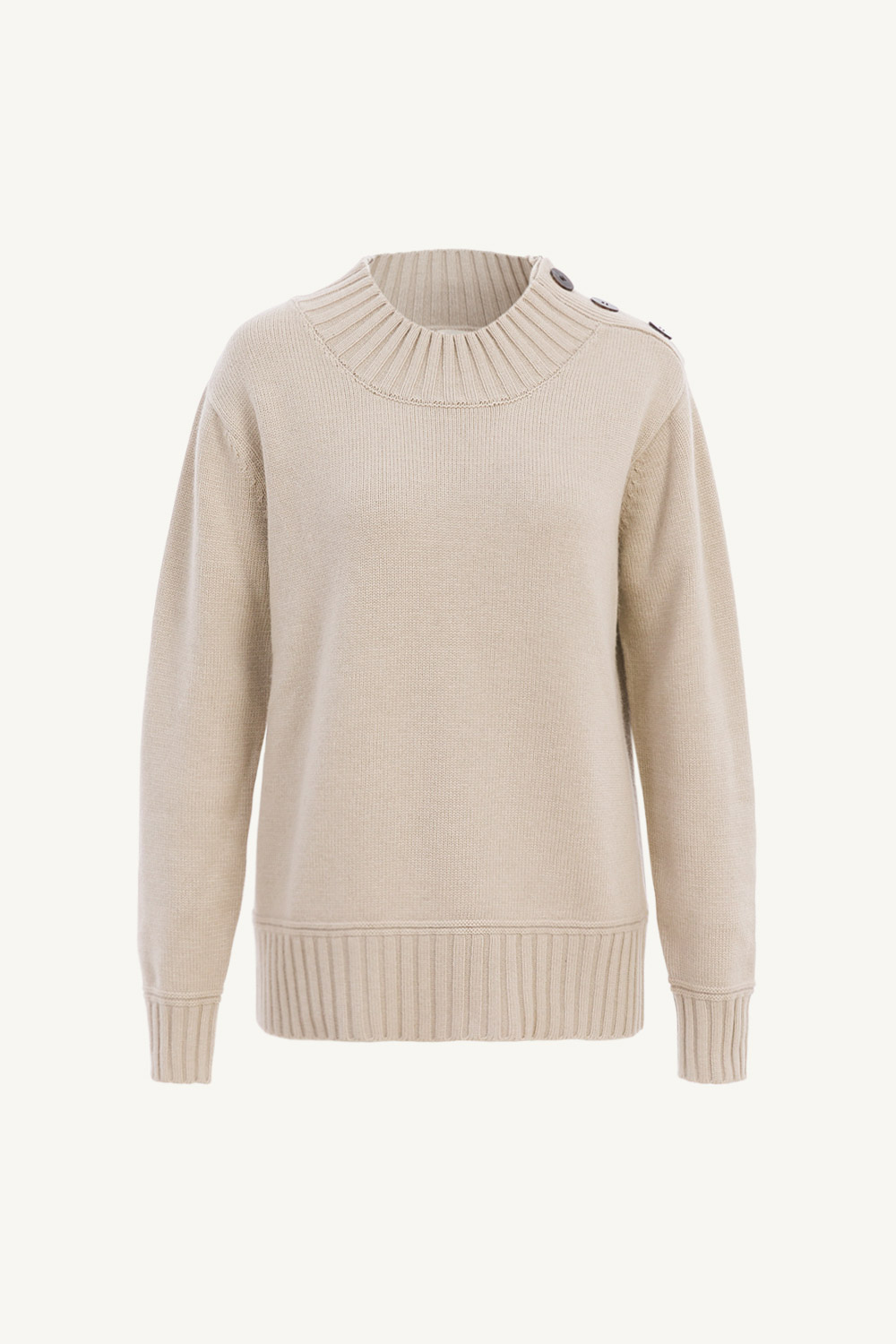 front 肩排釦針織毛衣