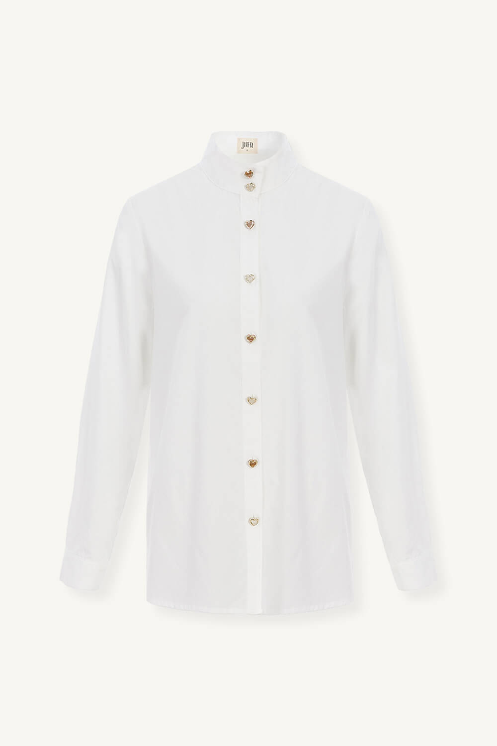 front 天絲棉愛心立釦襯衫