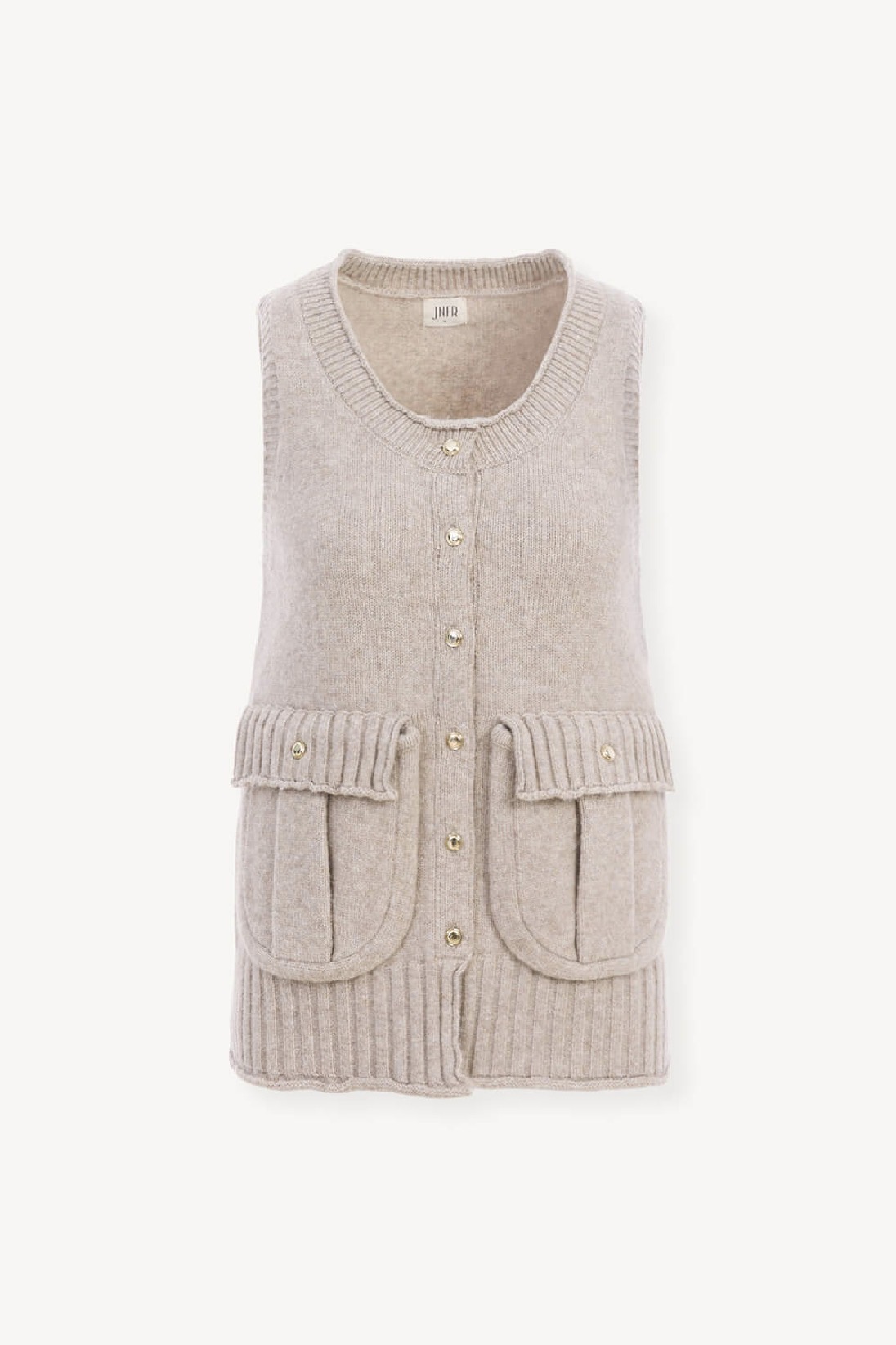 front 大口袋針織羊毛背心