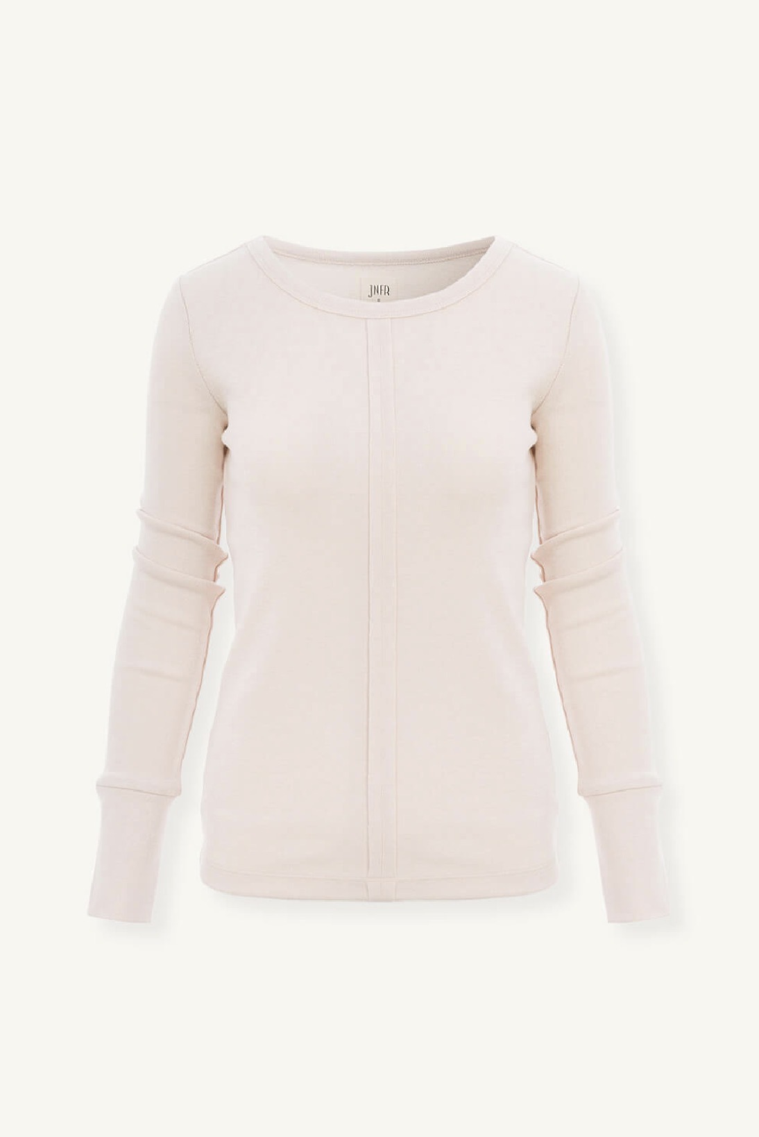 front 圓領袖開衩上衣