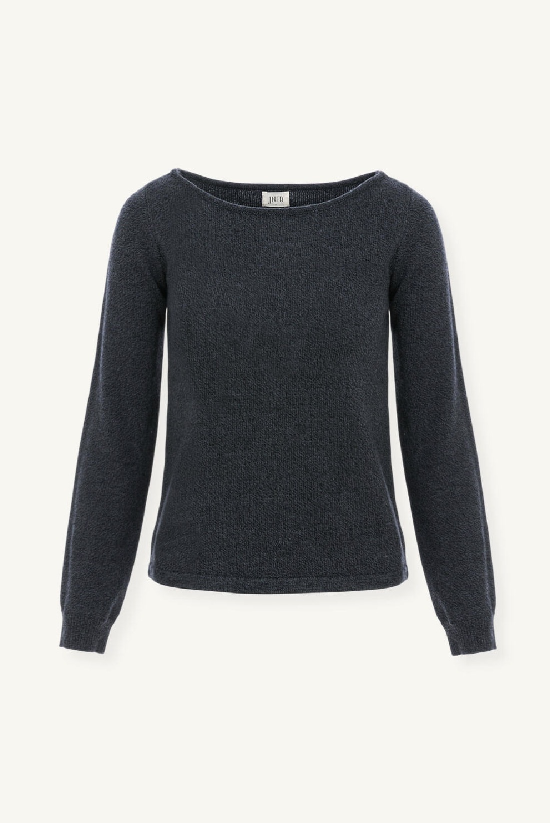 front 船型領針織上衣